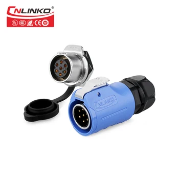 

Top Sale CNLinko M20 Plug Connector Female Panel Mount Socket IP67 LP20 Electrical Circular DC 7Pin Waterproof Connector Box