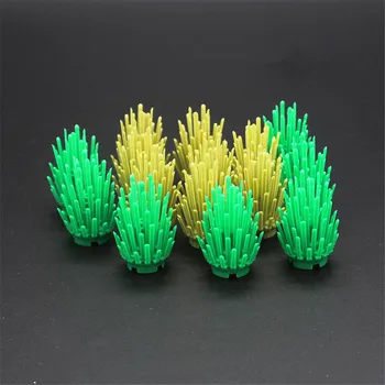 

10Pcs/set Mini Bush Tree Plant Grass Shrub Building Blocks Military Weapon MOC Accessory DIY Arms Toys For Children