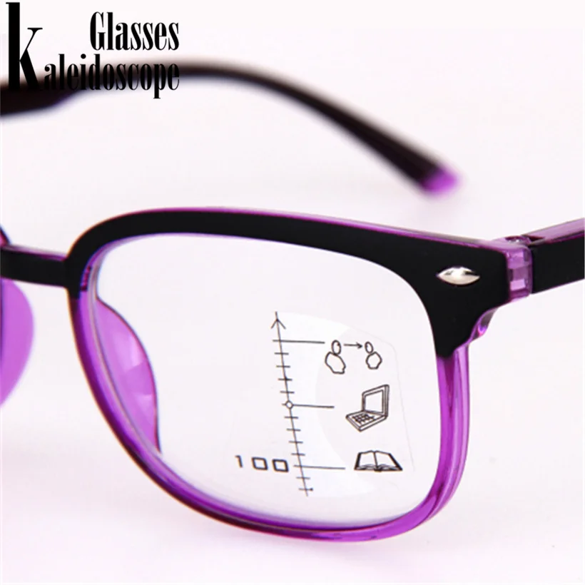 Калейдоскоп очки ретро прогрессивные Мультифокальные очки для чтения для мужчин и женщин дальнозоркость бифокальные очки унисекс многоцелевой