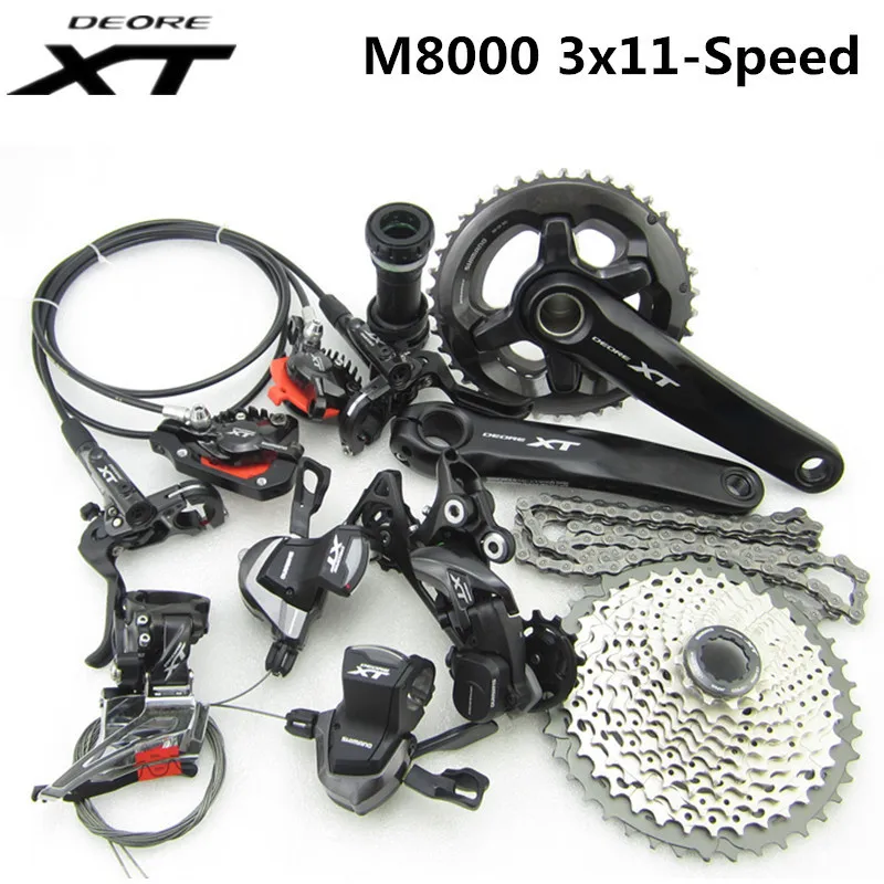 DEORE XT M8000 3x11 11S 33S скорость 40 30 22T 170 мм 11 40T MTB горный велосипед Groupset|Велосипедный