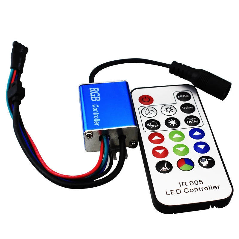 Водонепроницаемый Контроллер RGB DC12V 12A 4A * 3 3CH IP65 с 17 клавишным ИК беспроводным