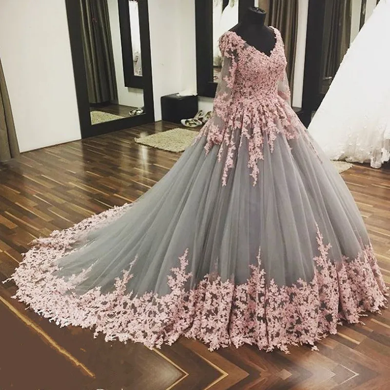 blush pink ball gowns