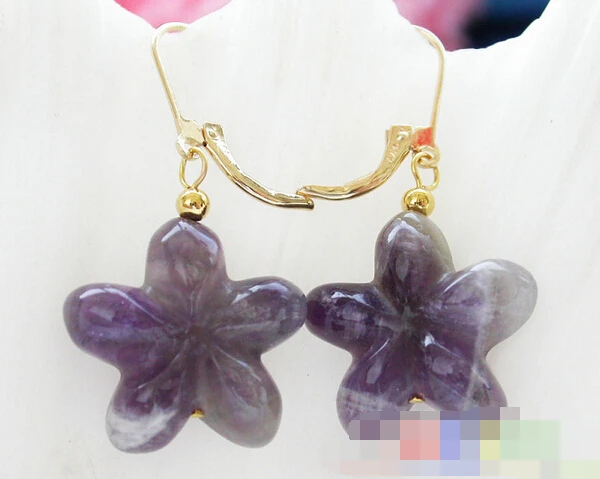

hot sell new - -hot 12271 star Dark color Amethyst dangle Earring
