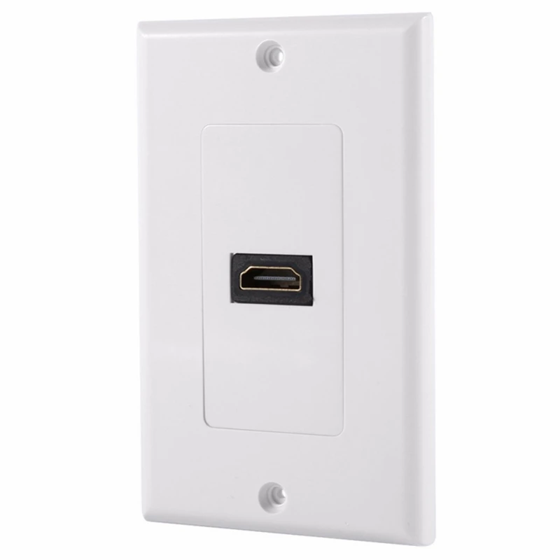 1-port HDMI 1,4 настенная облицовочная пластина панель Крышка муфта выход удлинитель 3D 1080 P Белый переходник