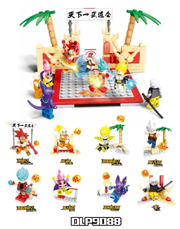 

Building Blocks Tianxia Budokai Dragon Ball Son Goku Buu Beerus Vegeta Bricks Legoed Minfigured Toys For Children DLP9088