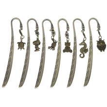 Ретро милые животные дизайн металлические закладки творческий для книги школьников Винтаж Bookarks красивый подарок