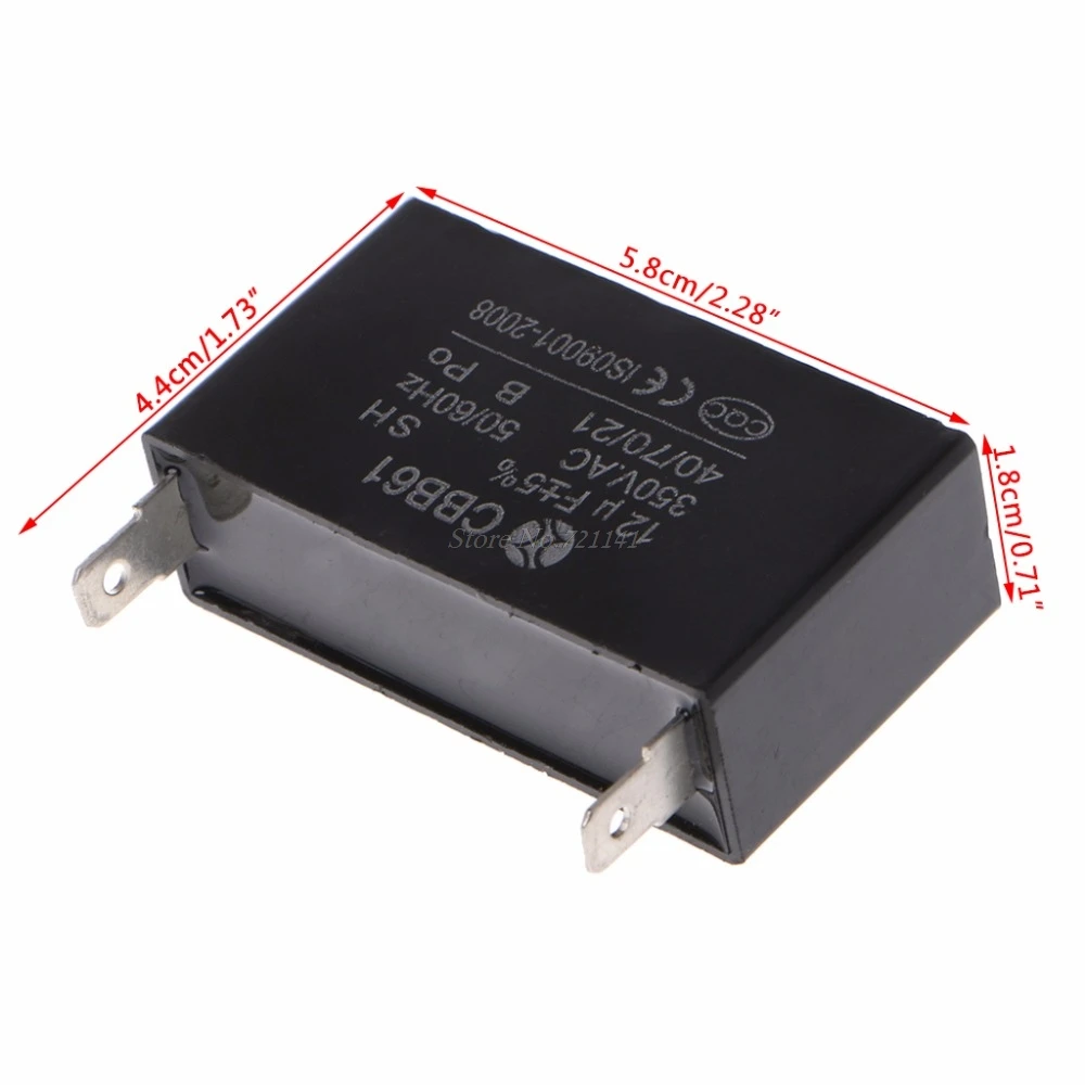 Black 12uF Generator Capacitor Generator CBB61 12uF 50//60Hz 350VAC Fan Motor MF