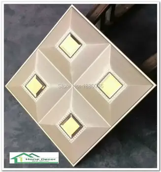 شراءلوحة جلدية 3D مرآة على بو لوح جدار من الجلد جلدية الصوتية لوحات غرفة المعيشة أريكة Backgroumd خلفيات 20 قطعة 40*40*2.5 سنتيمتر