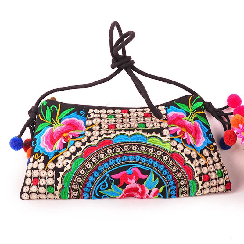 Cheap National Embroidered Bags Embroidery Unique Shoulder Messenger
