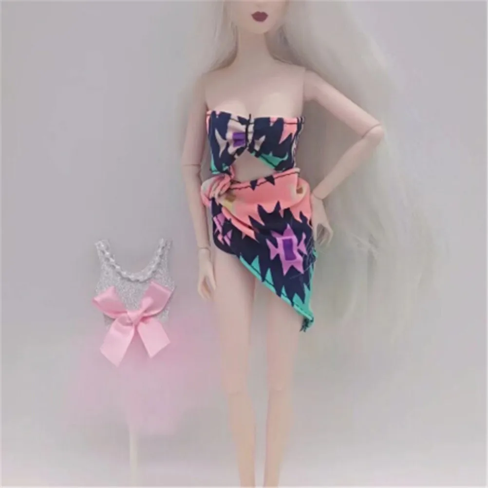 

Fashion 1Set Swimming Wear Swimsuits Beach Bathing Swimwears Bikini Summer Clothes For Babi Toy Kid Gift Doll Accessories