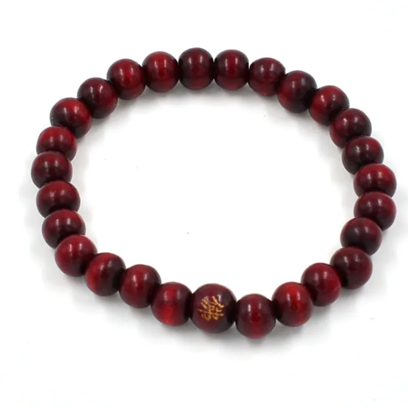 7 dark red 108 бусины 8 мм натуральные буддийские бусы из сандалового дерева будды деревянные молитвенные бисерные узелки черные эбеновые унисекс Мужские браслеты и браслеты для женщин - Окраска металла: 7 dark red