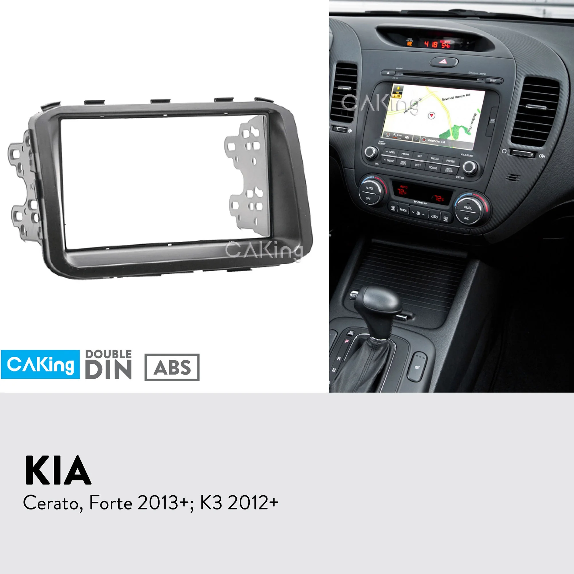 Двойной Din автомобиля фасции Радио панель для KIA Cerato, Forte 2013+; K3 2012+ Dash комплект переходная пластина консоли адаптер крышка ободок отделка
