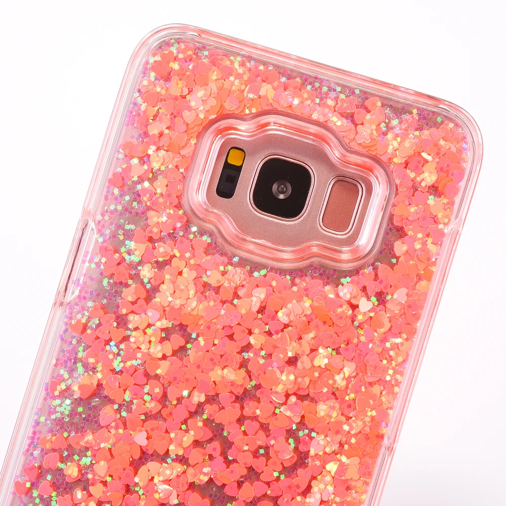 BotexBling просто динамичный, жидкий песок любовь чехол для телефона для Samsung Galaxy s8 S8plus ПК Жесткий Чехол S8 Чехлы s8 плюс