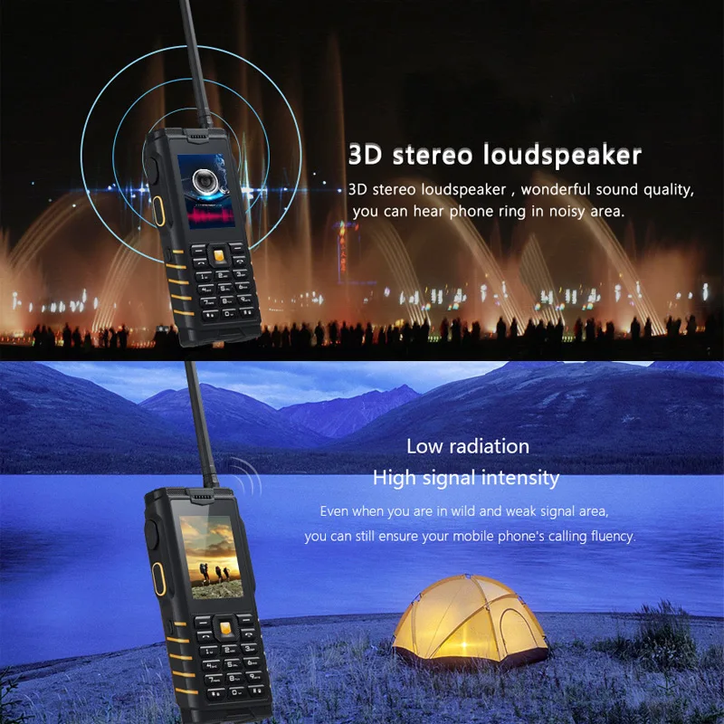 IP68 T2 Peralatan Interkom Ponsel Walkie Talkie Radio Handphone Dompet Handset 10Km Walkie Talkie