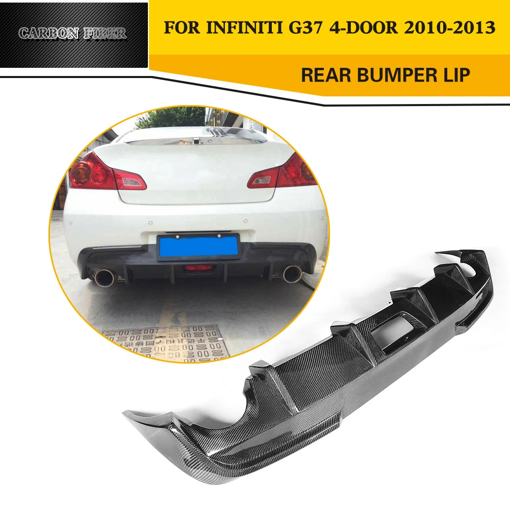 Car Styling Carbon fiber Auto Rear Diffuser Lip for Infiniti G37