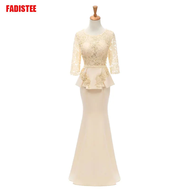

FADISTEE New arrival elegant long dress mermaid simple Mother of the Bride plus size vestido de noiva robe de mariee pearls