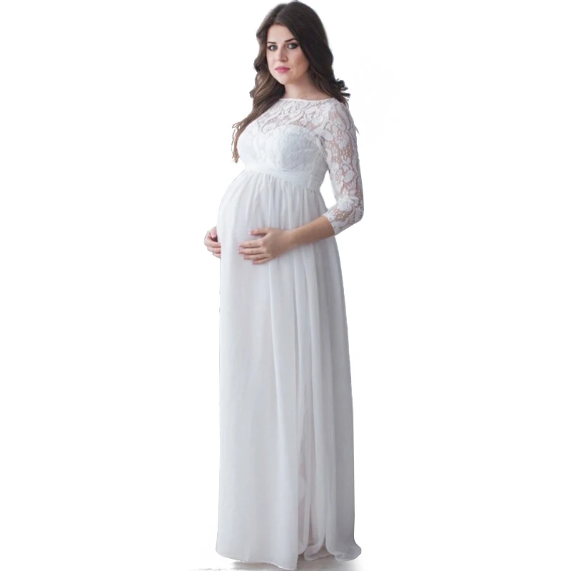 

HOT SALE Women Maternity Clothes Dresses Lace Evening Dress Pregnancy Gown Dress Pregnant Vestidos Ropa Embarazada