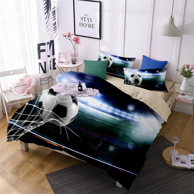 Fanaija كرة القدم طقم سرير الملكة حجم 3d مطبوعة الرياضة حاف الغطاء مع سادات واحد الملك التوأم السرير تصميم bedline Fanaija كرة القدم طقم سرير الملكة حجم 3d مطبوعة الرياضة حاف الغطاء مع سادات واحد الملك التوأم السرير تصميم bedline