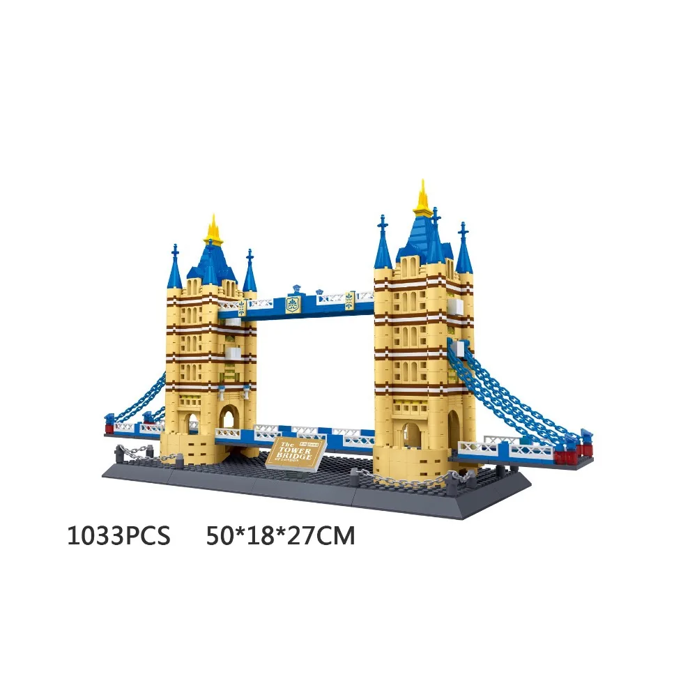 

World famous architecture building block Tower Bridge London england United Kingdom model bricks educational toys collection