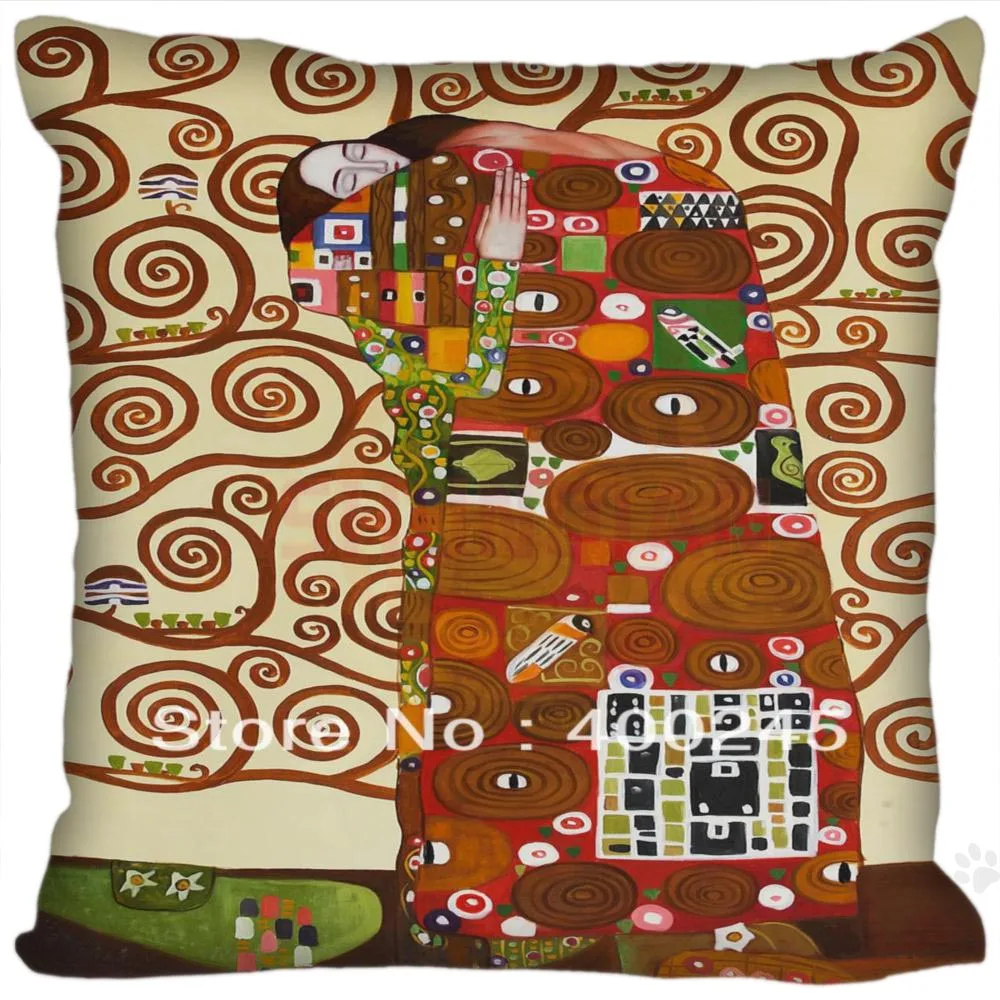 H + P #96 новая популярная Наволочка на заказ Gustav Klimt #5 мягкая 45x45 см (две стороны)