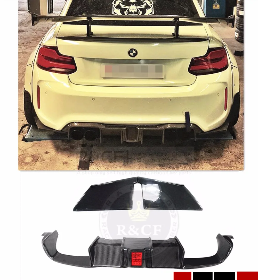 2017 F87 M2 диффузор SABON стиль углеродное волокно задний w/стоп светильник для BMW