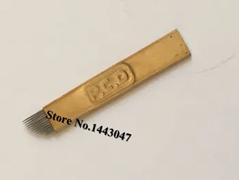

Freeshipping 50Pcs/Lot PCD 12Pins Permanent Makeup Microblading Needle Eyebrow High Quality Tattoo Blade Needles