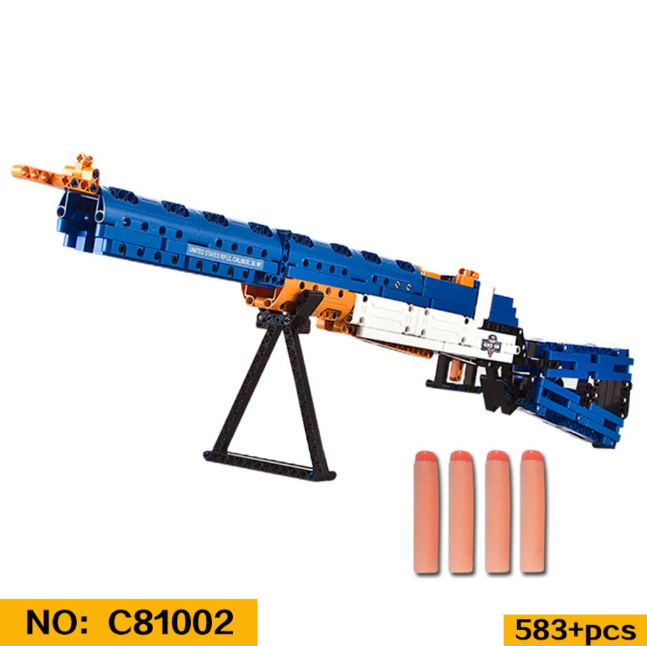 

Idear Modern Military Wars M1 United States Rifle Building Block Gun Model Assemblage Brick with Soft Bullet Toys for Boys Gifts