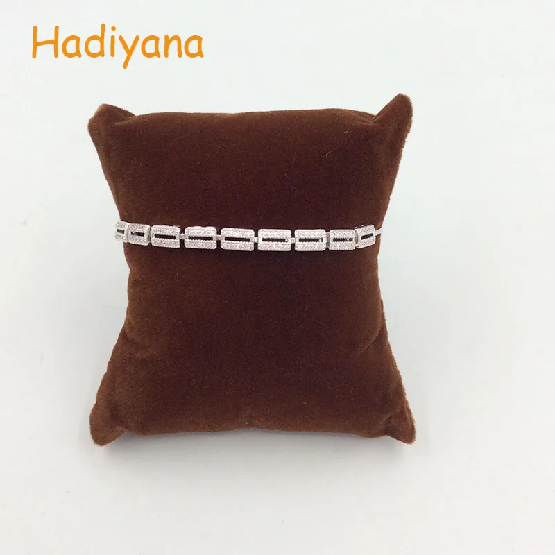 

ECHOO Fashion AAA Cubic zirconia oblong shape bracelet adjustable length classic sliver design for woman party