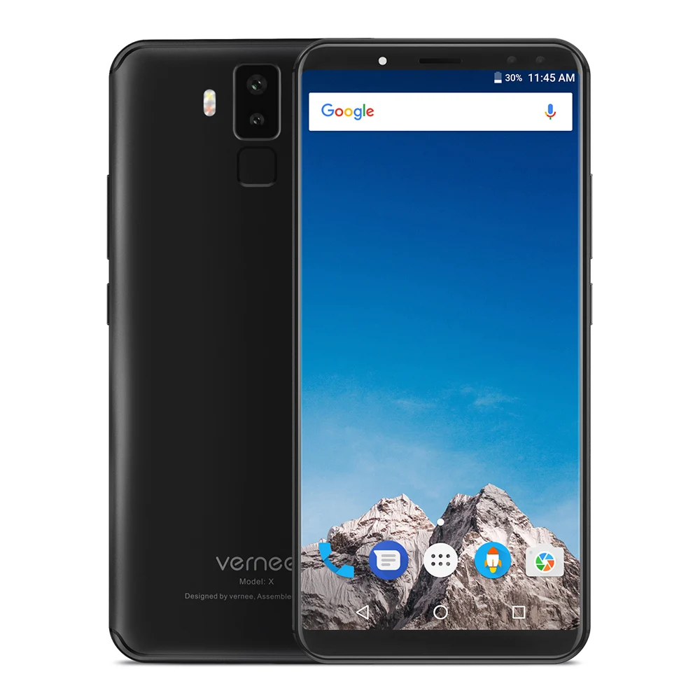 Vernee X1 4G мобильный телефон 6200 mAh 6 ''Face ID 6+ 64 GB Helio P23 16+ 5 Мп 13MP+ 5MP 4-Cam с отпечатком пальцев Type-C EU Plug смартфон