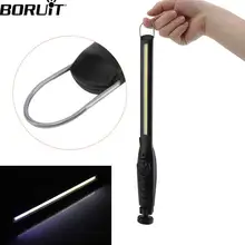 BORUIT USB Перезаряжаемые COB светодиодный рабочий свет фонарь 1* COB светильник Полосы Вспышки светильник светодиодный автомобиль для укладки волос, используя осязаемый ночной Светильник s лампы