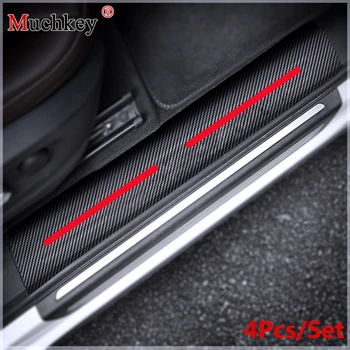 

For Chevrolet Chevy Trailblazer 2002 To 2009 Car Door Sill Scuff Plate Stickers 4D Carbon Fiber Sticker Car-Styling 4Pcs