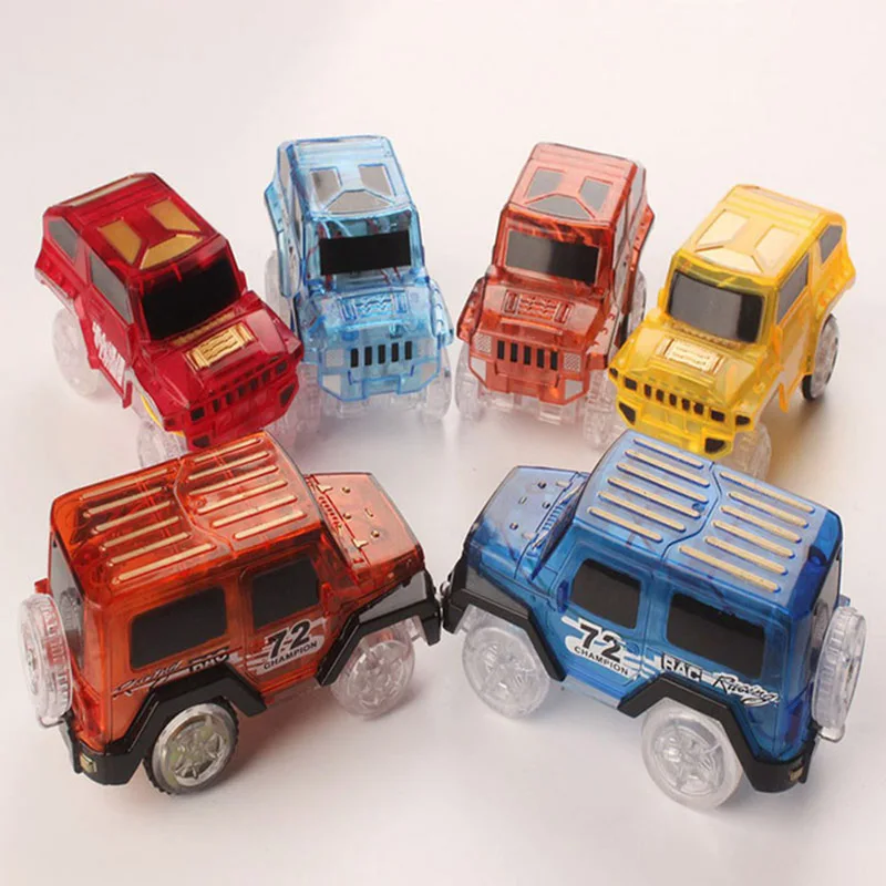 

10pcs/lot Spare Parts for Magic Racing Tracks That Bend,Flex ,Glow in the dark,Color Random, Puzzle Educational Toys