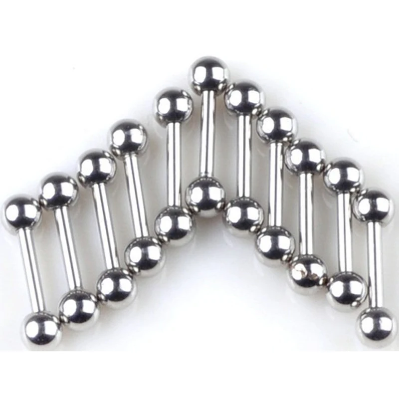 Piercing jewelry body piercing earrings ear piercing jewelry metal jewelry body piercing jewelry body jewelry stainless steel tongue ear rings bars barbell for woman man unisex 20 Pcs