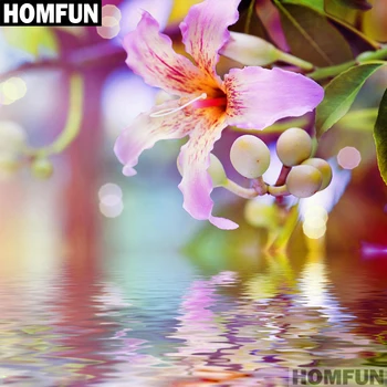 

HOMFUN Full Square/Round Drill 5D DIY Diamond Painting "beautiful flower" 3D Embroidery Cross Stitch 5D Decor Gift A01248