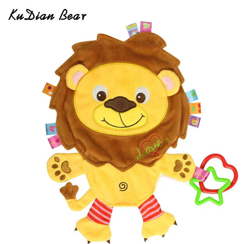 

KUDIAN BEAR Cotton Baby Teethers Toys Rattles Newborn Plush Sleeping Towel Dolls Soft Infant Cartoon Elephant Toys BYC191 PT49