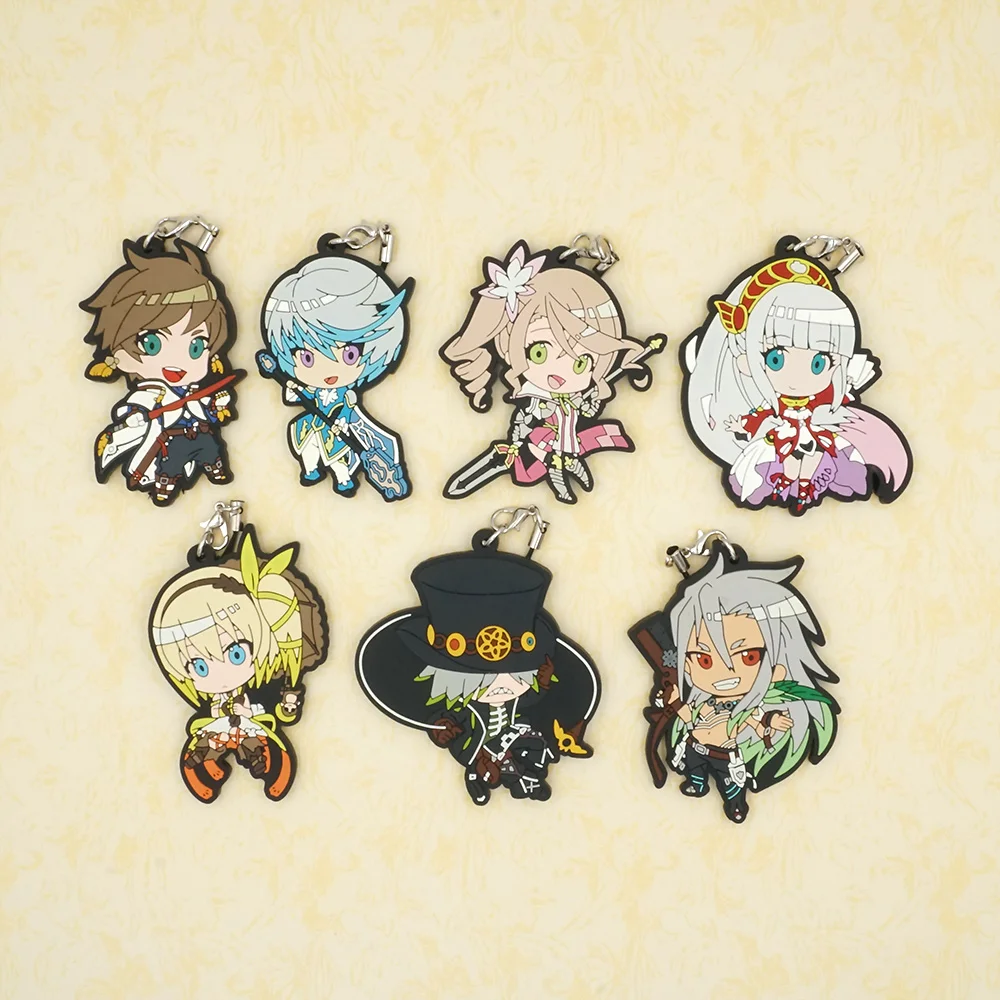 

Sorey Anime Tales of Zestiria the X Mikleo Alisha Lailah Edna Dezel Zaveid Rubber Keychain