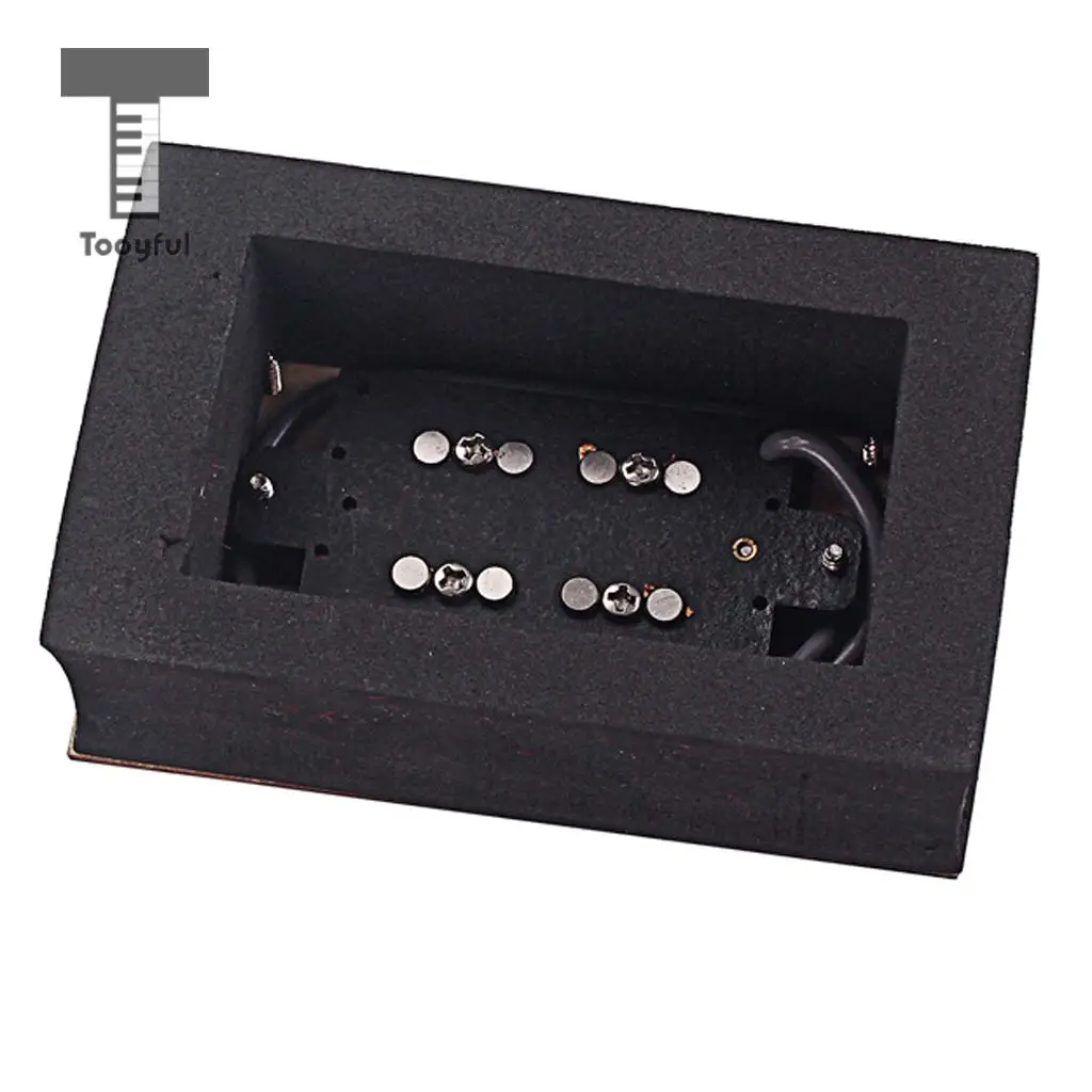 Tooyful Iron Alnico 5 Humbucker Pickup Set for 4 String Cigar Box Guitar Replacement Parts