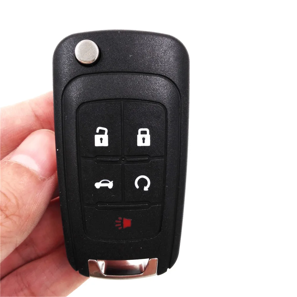 

New A+ Quality Flip Remote Car Key Shell 5 Buttons For Chevrolet with logo,car case for car