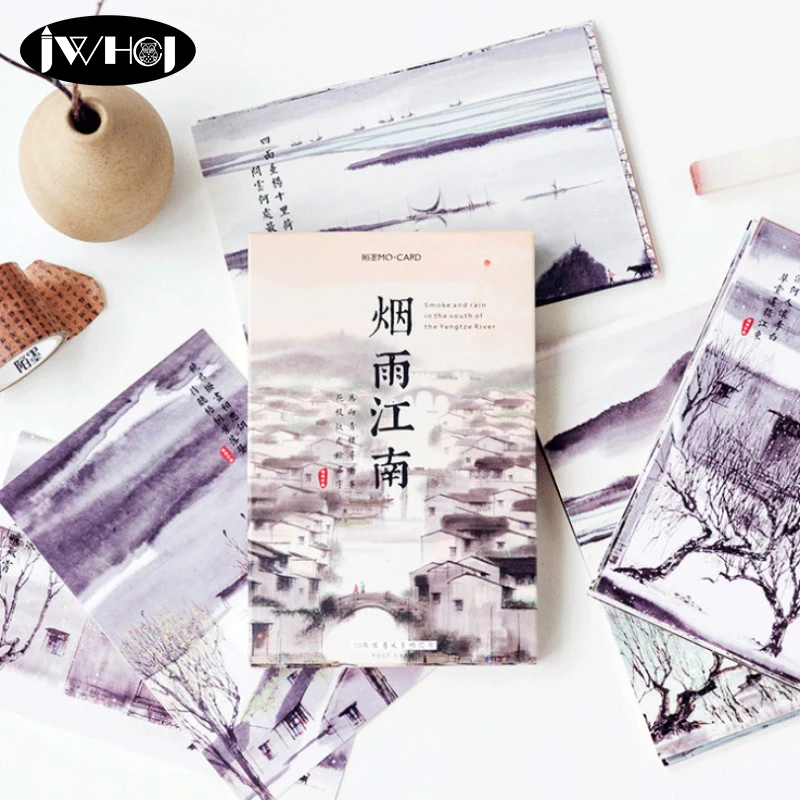 

30pcs/lot Urban landscapes in southern China postcard landscape greeting card christmas birthday holiday card gift message cards