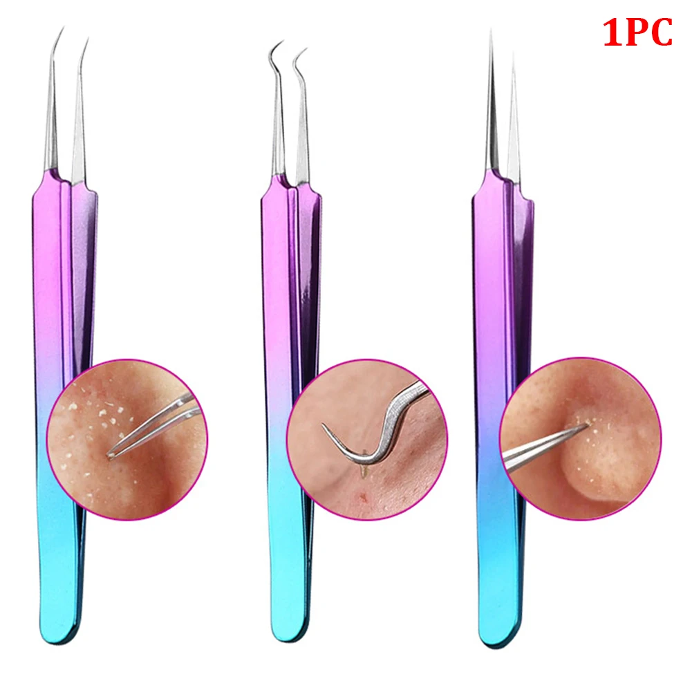 Многофункциональный инструмент для удаления угрей, пинцет для удаления угрей, нержавеющая сталь, зажим для завивки ресниц, Расширенный макияж