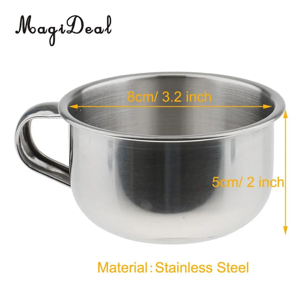 Men Beard Shaving Mug Cup Bowl + Eyebrows Eyelashes Nose Ear Facial Hair Scissors Trimming Set