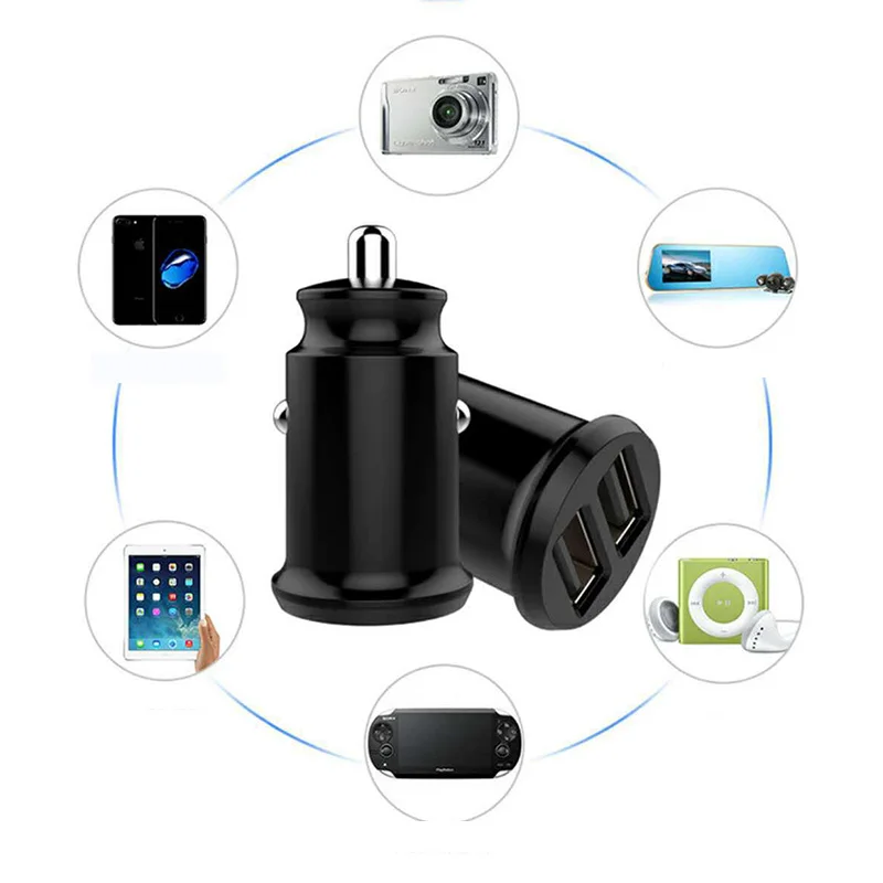 Rovtop Mini USB Автомобильное зарядное устройство 3.1A автомобильное двойной для