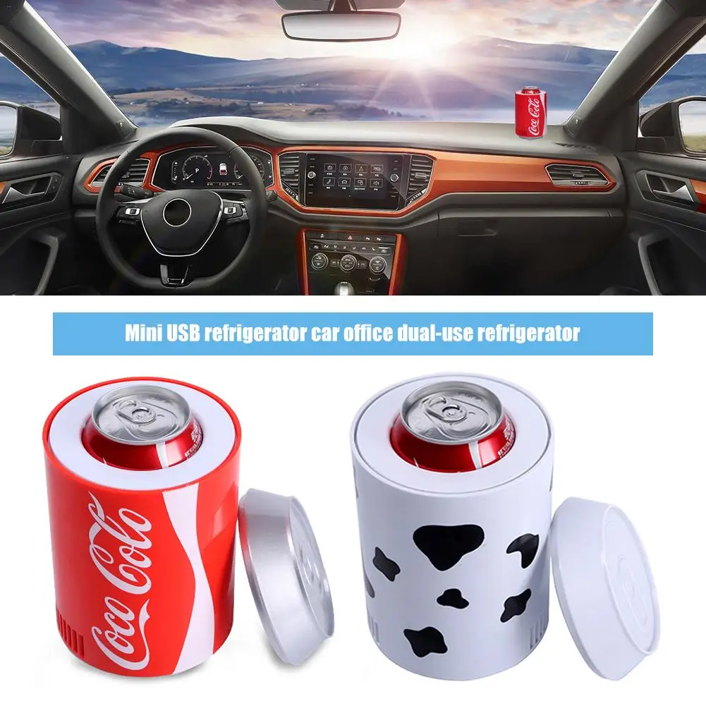 

Mini Usb Fridge Cooler Heater Cool Refrigerator Dual Use Home Dormitory DC 5V Car Office Refrigerator Computer Wine Cooler