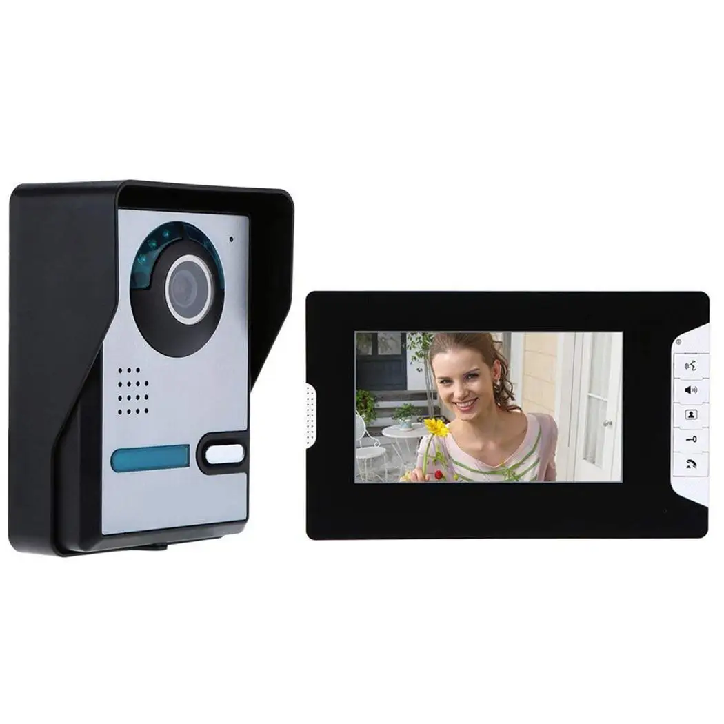 7 дюймов ЖК-дисплей видео-дверной звонок камера с инфракрасным ночным 200 M (4x0,75 м) Vision 126 мм x 95 мм x 30 мм/EU, US Водонепроницаемый дверной Звонок