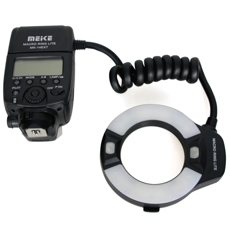 Hot Meike MK 14EXT Macro TTL Ring Flash For Canon E TTL TTL With LED AF