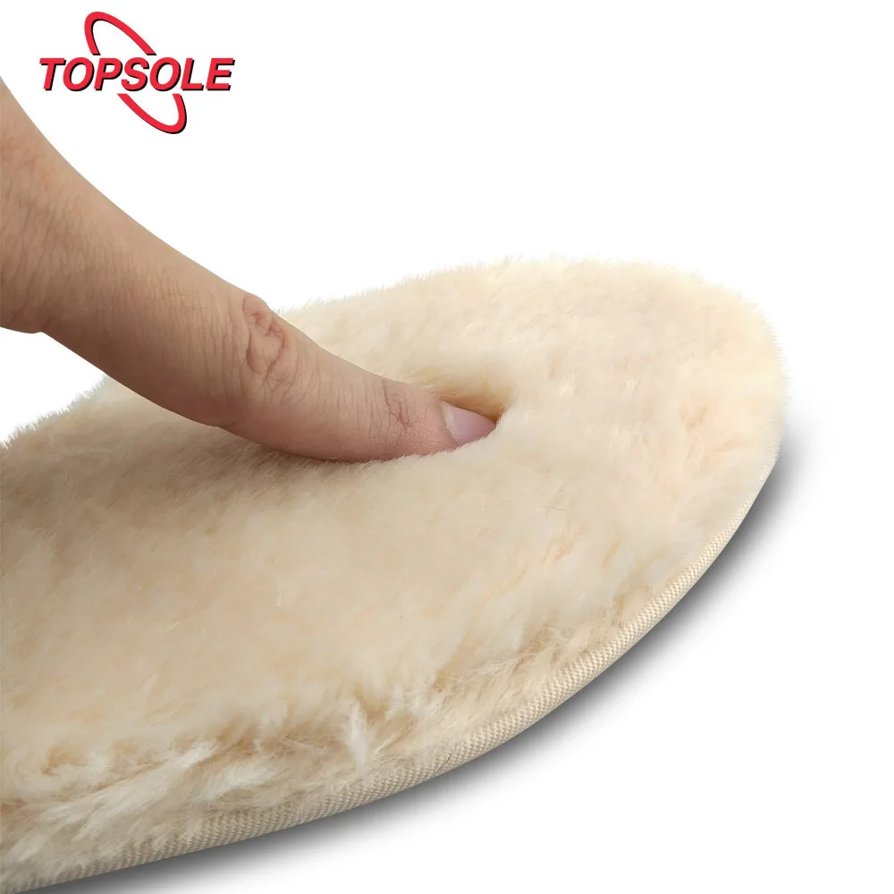 Зимние теплые стельки TOPSOLE с подогревом для обуви мягкие толстые шерстяные