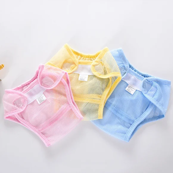 Новые моющиеся сетчатые подгузники с карманами для новорожденных, летние дышащие подгузники для младенцев, детские подгузники с хлопковой подкладкой, многоразовые памперсы, тканевые подгузники