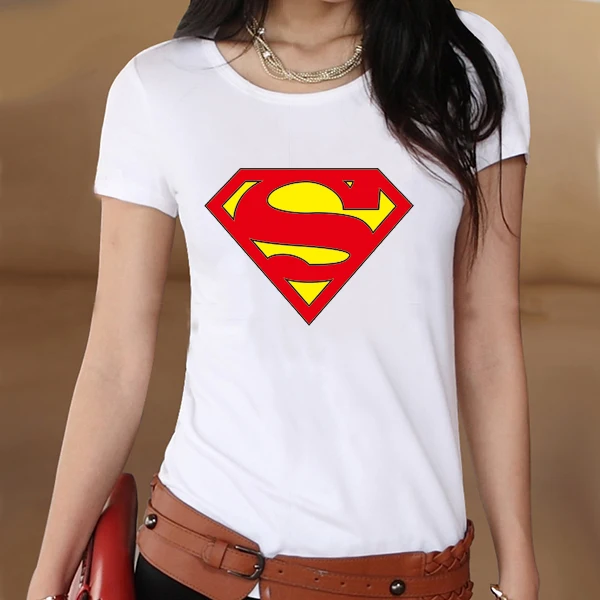 DC Comics Official Superman Steel Plate Logo Womens T-Shirt Camiseta para Mujer 