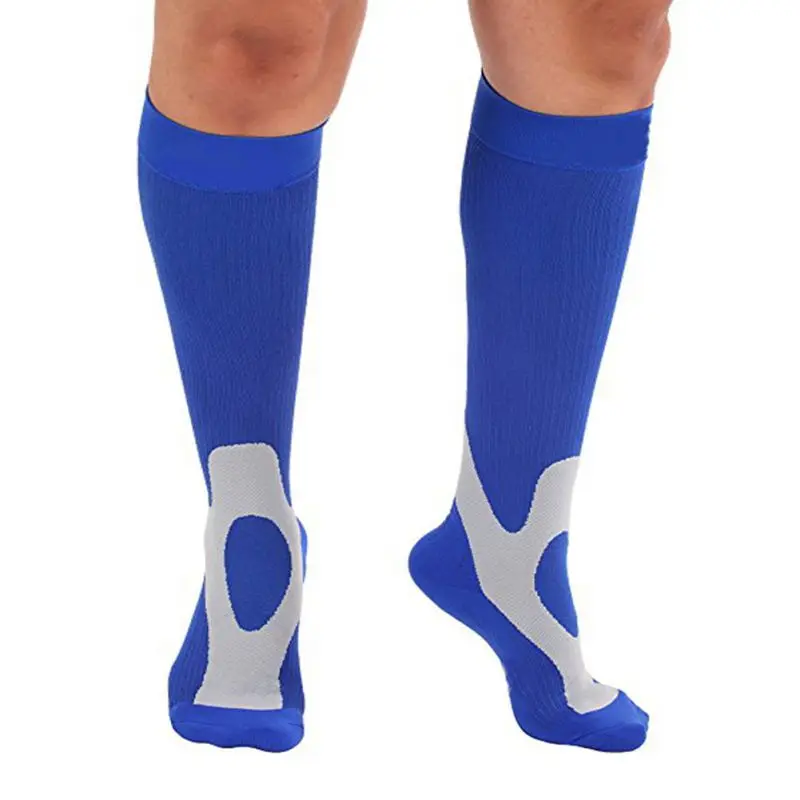 Модные носки унисекс для мужчин и женщин с поддержкой ног, эластичные Компрессионные носки ниже колена