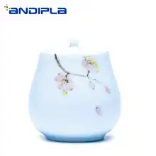 Цзиндэчжэнь ручная роспись Винтаж лотоса керамика банка для чая с крышкой комплект чайный набор кунг-фу хранение чая грудь герметичная коробка для сахара художественный подарок